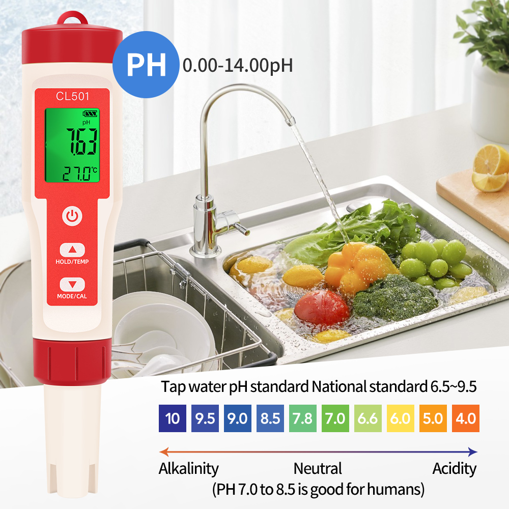 PH/CL2/H2/ORP/Temperature Mete - đánh giá và giá Ph Meter Digital Water Tester