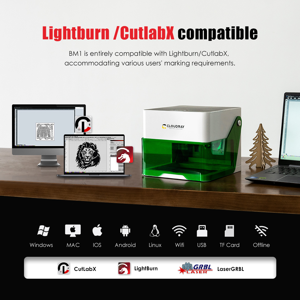 Cloudray 5000mw CNC Mini Laser - đánh giá và giá Fiber Laser Marking Machine 30W