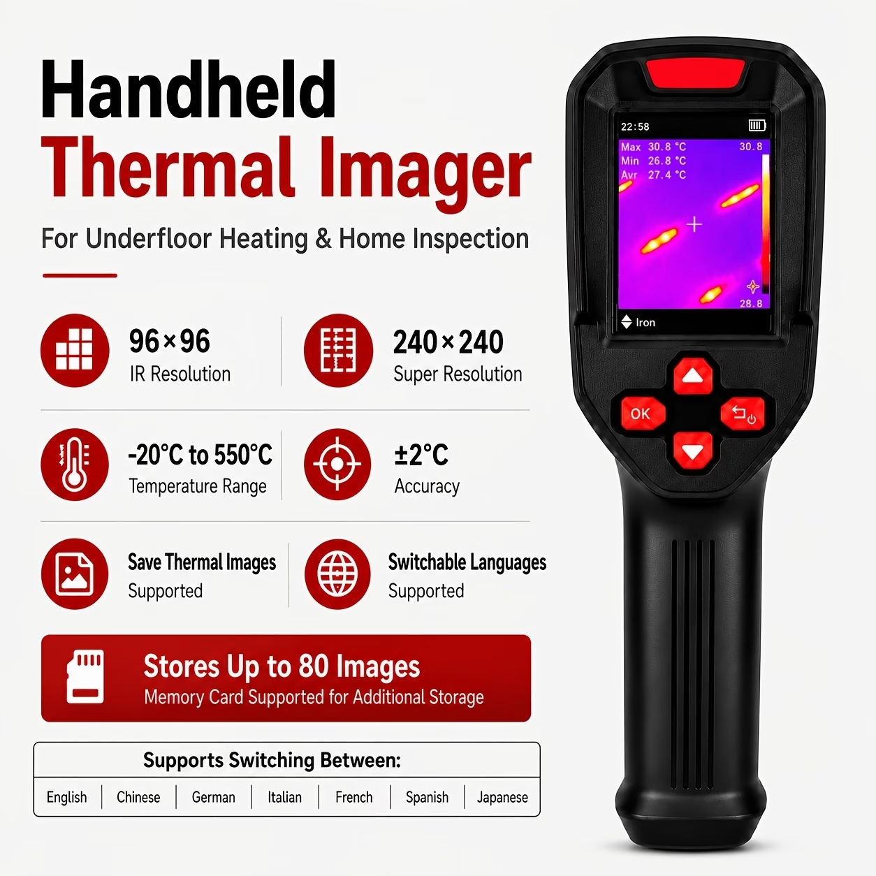 USB Rechargeable Thermal Imagi - đánh giá và giá Thermal Imaging Camera Pcb Repair