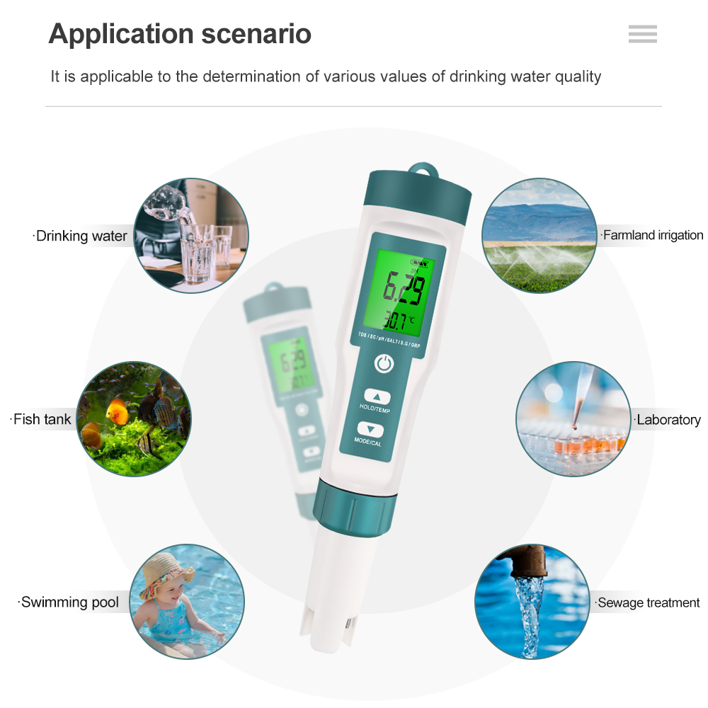 7 In 1 Digital Water Quality T - đánh giá và giá Ph Meter Digital Water Tester